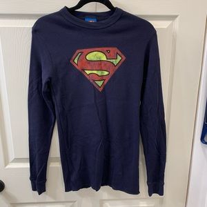Superman long sleeve tee size small